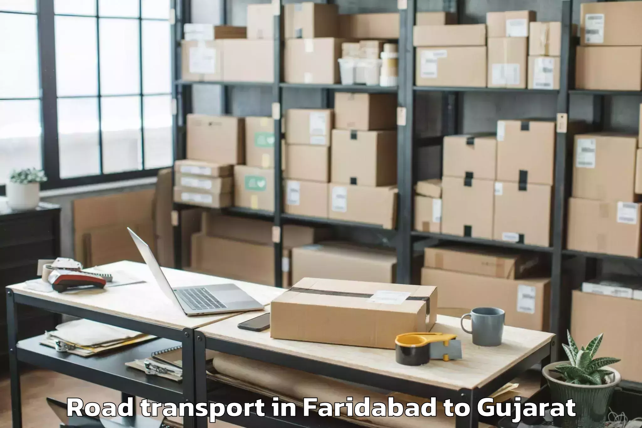 Expert Faridabad to Una Gir Somnath Road Transport